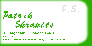 patrik skrapits business card